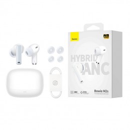 Earphones TWS Baseus Bowie M2s (white)