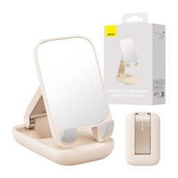Folding Phone Stand Baseus with mirror (baby pink)