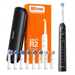 Sonic toothbrush with tips set and travel case Bitvae R2 (black)