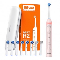 Sonic toothbrush with tips set and travel case Bitvae R2 (pink)