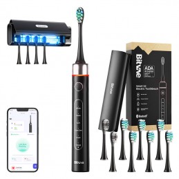 Sonic toothbrush with app and tip set, travel case and UV sterilizer S2+HD2 (black)