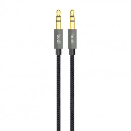 AUX cable mini jack 3.5mm to mini jack 3.5mm Budi, 1.2m (black)