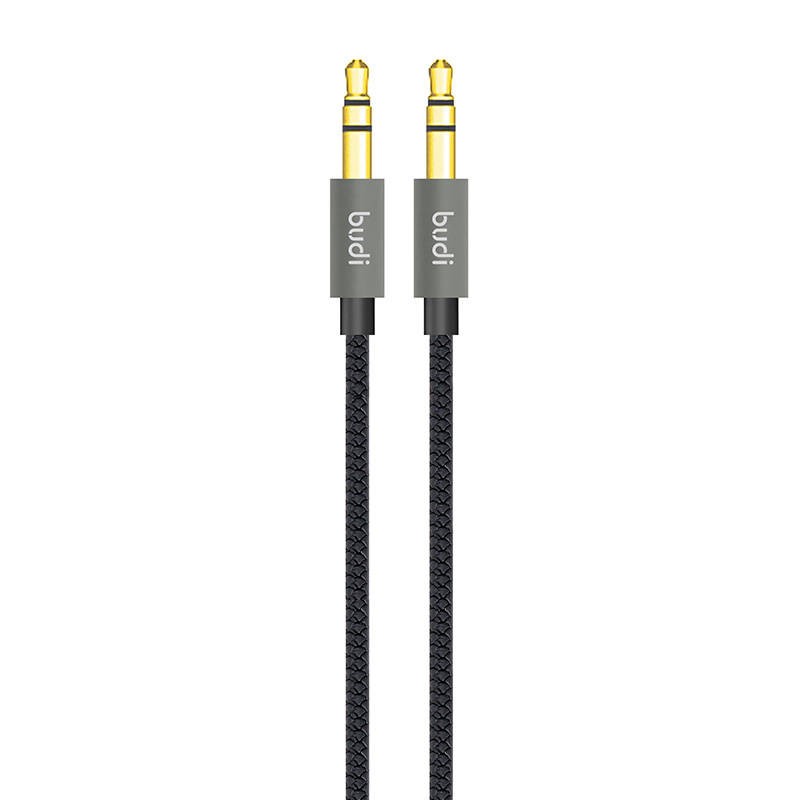 AUX cable mini jack 3.5mm to mini jack 3.5mm Budi, 1.2m (black)