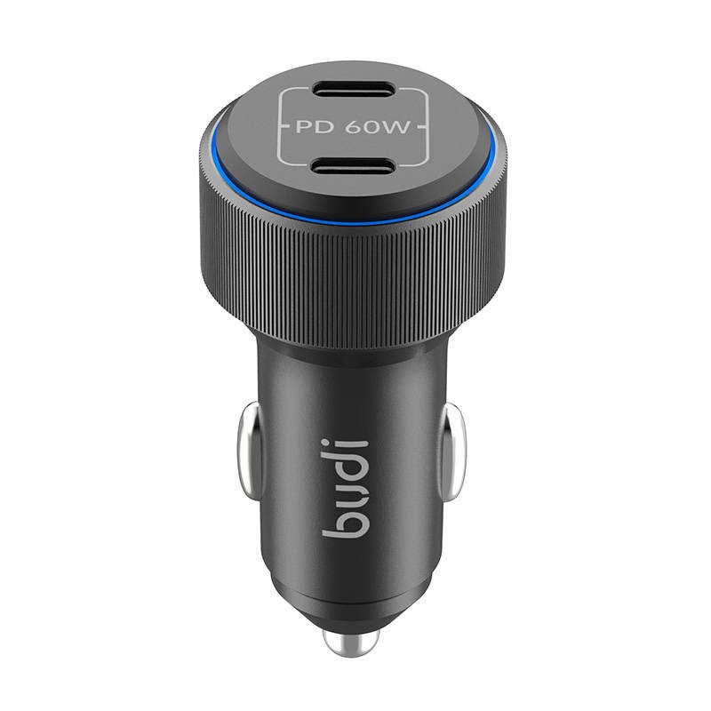 Car charger, Budi 2xUSB-C 60W