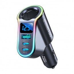 Car charger Joyroom JR-CL21, 4-in-1, 1x USB QC3.0, 2x USB-C PD 150W (black)