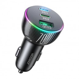 Car charger Joyroom JR-CL26, 2x USB-C PD, 1x USB 70W (black)