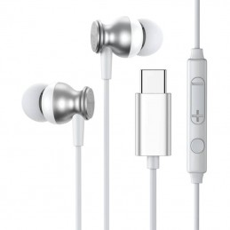 Joyroom JR-EC04 Wired Earphones, USB C (Silver)