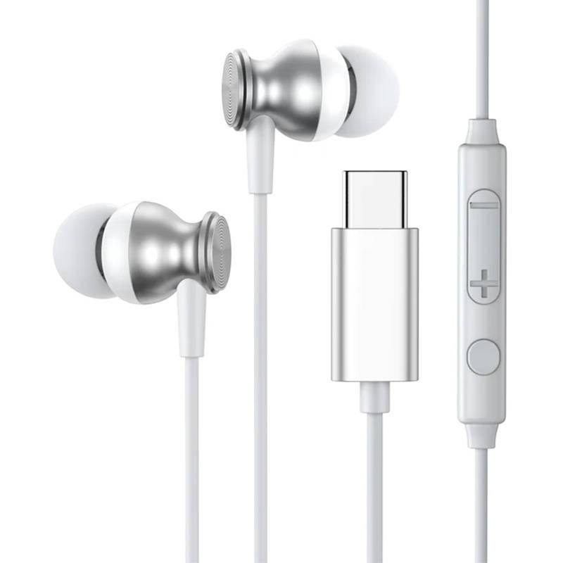 Joyroom JR-EC04 Wired Earphones, USB C (Silver)