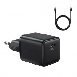 Joyroom L-P251 PD 25W Smart Mini Charger + USB-C to USB-C Cable (Black)