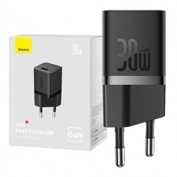 Mini wall charger Baseus GaN5 30W (black)