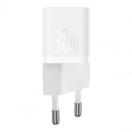 Mini wall charger Baseus GaN5 30W (white)