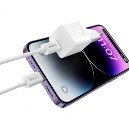 Mini wall charger Baseus GaN5 30W (white)
