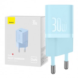 Mini wall charger Baseus GaN5 30W (blue)