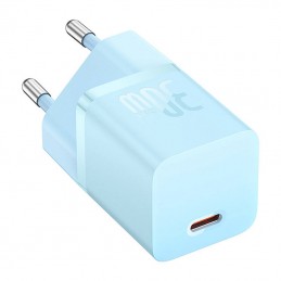 Mini wall charger Baseus GaN5 30W (blue)