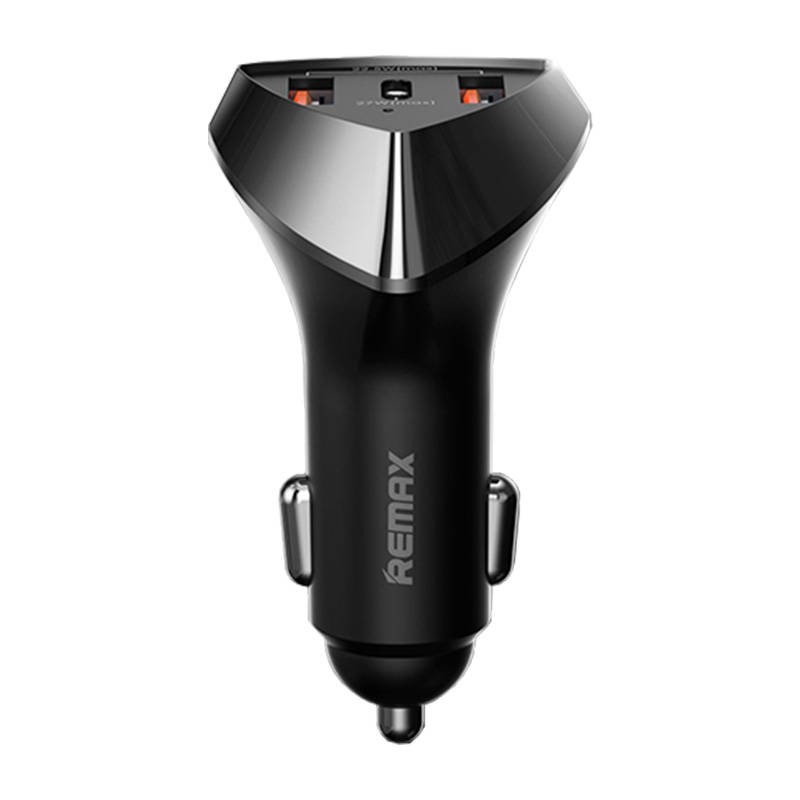 Car charger 2x USB, USB-C  Remax RCC323, 49,5W (black)