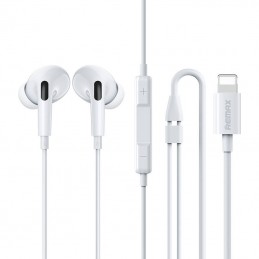 Earphones Remax RM-533i, Lightning, 1.2m (white)