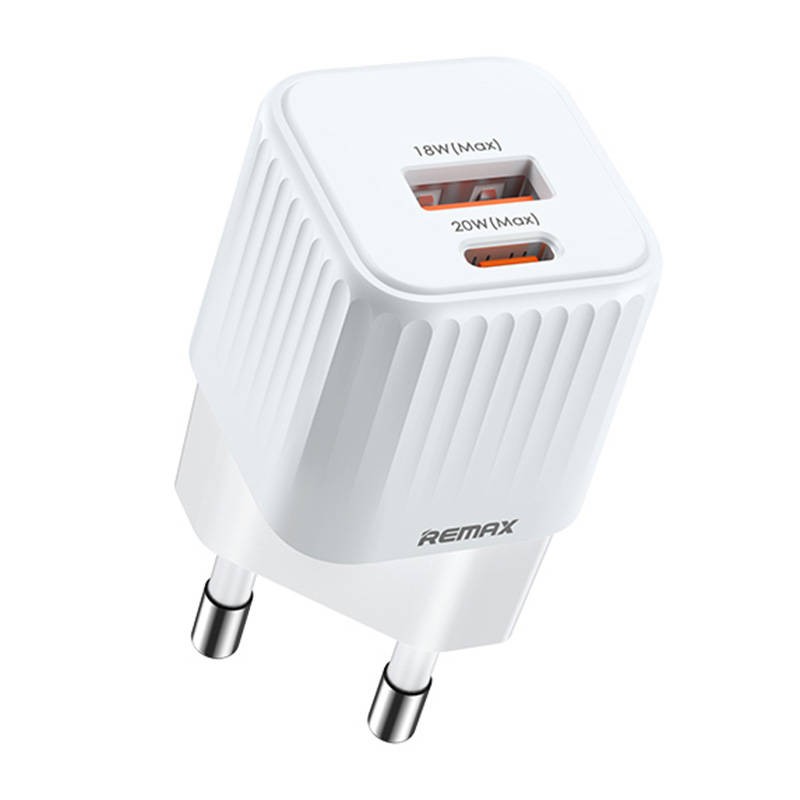 Wall charger Remax, RP-U2, USB, USB-C, 20W (white)