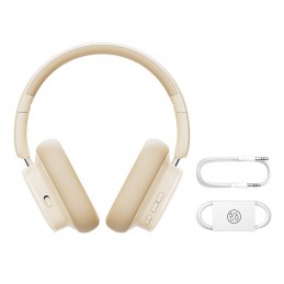 Wireless Headphones with Noise-Cancellation Baseus Bowie H1i (White)