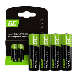 Green Cell Rechargeable Batteries Sticks 4x AA R6 2600mAh