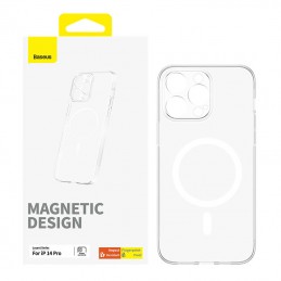 Magnetic Phone Case for iP 14 PRO Baseus OS-Lucent Series (Clear)