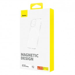 Magnetic Phone Case for iP 14 PRO Baseus OS-Lucent Series (Clear)