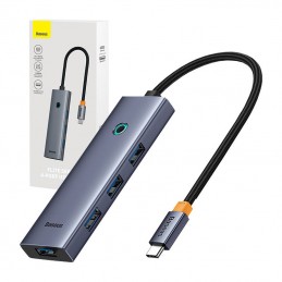 4in1 Hub Baseus  UltraJoy USB-C do USB 3.0 (space grey)