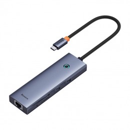 Hub 7w1 Baseus UltraJoy 7-Port ( USB-C to 1xHDMI4K@30Hz + 2xUSB 3.0 + 1xPD +RJ45 + SD/TF3.0)