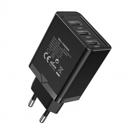 Wall charger 3x USB Vention FEAB0-EU, 2.4A, 12W (black)