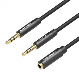 Stereo Splitter Dual 3.5mm Male to 3.5mm Female Vention BBOBY 0.3m (black)