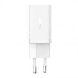 Wall Charger Baseus GaN5 40W, 2x USB C (White)