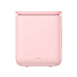 Mini fridge Baseus Igloo with heating function, 6L, 230V (pink)