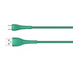 USB to USB-C cable LDNIO LS672, 30W, 2m (green)