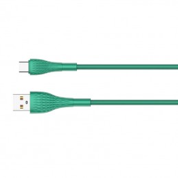 USB to USB-C cable LDNIO LS671, 30W, 1m (green)