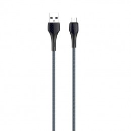 LDNIO LS522 2m USB - Micro USB Cable (Grey-Blue)