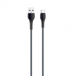LDNIO LS521, 1m  USB - USB-C Cable (Grey-Blue)