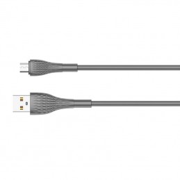 LDNIO LS672 USB - Micro USB 2m, 30W Cable (Grey)