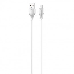 USB to Micro USB cable LDNIO LS540, 2.4A, 0.2m (white)