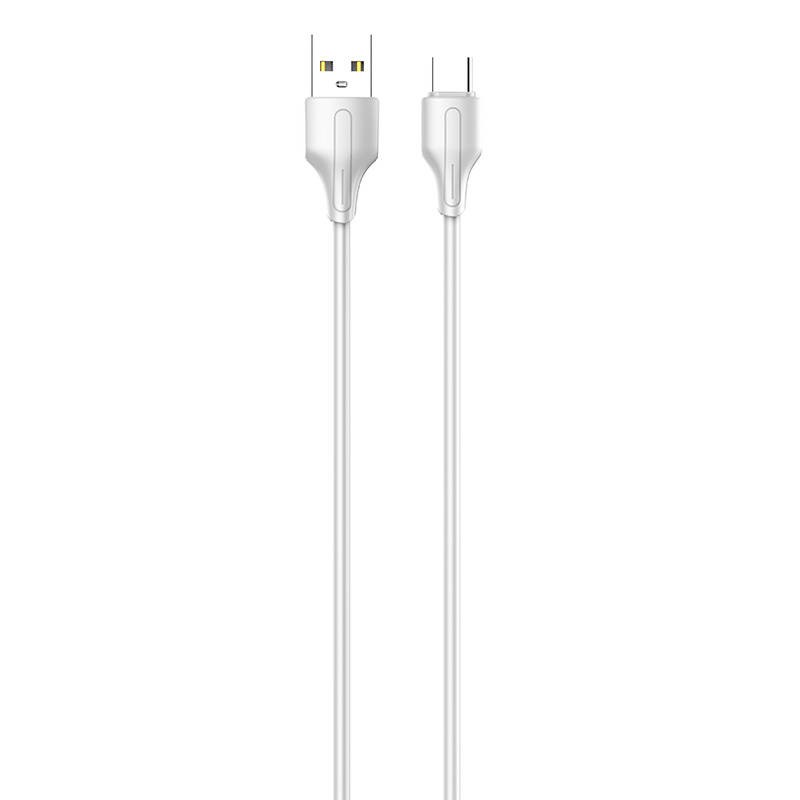 USB to USB-C cable LDNIO LS540, 2.4A, 0.2m (white)