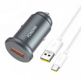 Mini car GSM charger kit Foneng C15 4A USB type-C (metal)