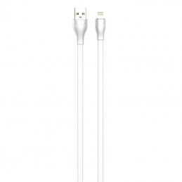 USB to Lightning cable LDNIO LS550, 2.4A, 0.2m (white)