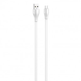 USB to Micro USB cable LDNIO LS550, 2.4A, 0.2m (white)