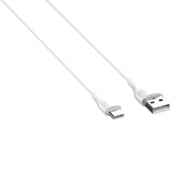 USB to USB-C cable LDNIO LS550, 2.4A, 0.2m (white)