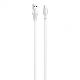 USB to USB-C cable LDNIO LS550, 2.4A, 0.2m (white)