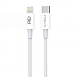 USB-C cable for Lighting Foneng X31, 3A, 1m (white)