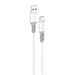 Foneng X66 USB to USB-C cable, 20W, 3A, 1m (white)