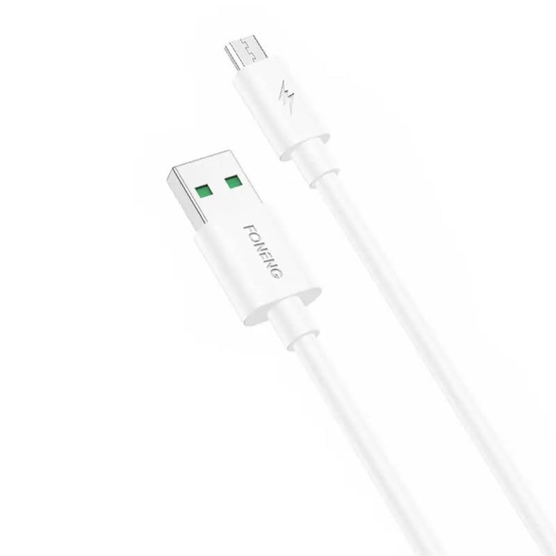 Foneng X67 USB to Micro USB Cable, 5A, 1m (White)