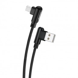 Foneng X70 Angled USB to Micro USB Cable, 3A, 1m (Black)