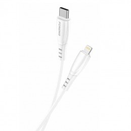 USB cable for Lightning Foneng X75, 3A, 1m (white)