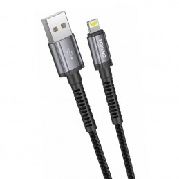 USB cable for Lightning Foneng X83, 2.1A, 1m (black)