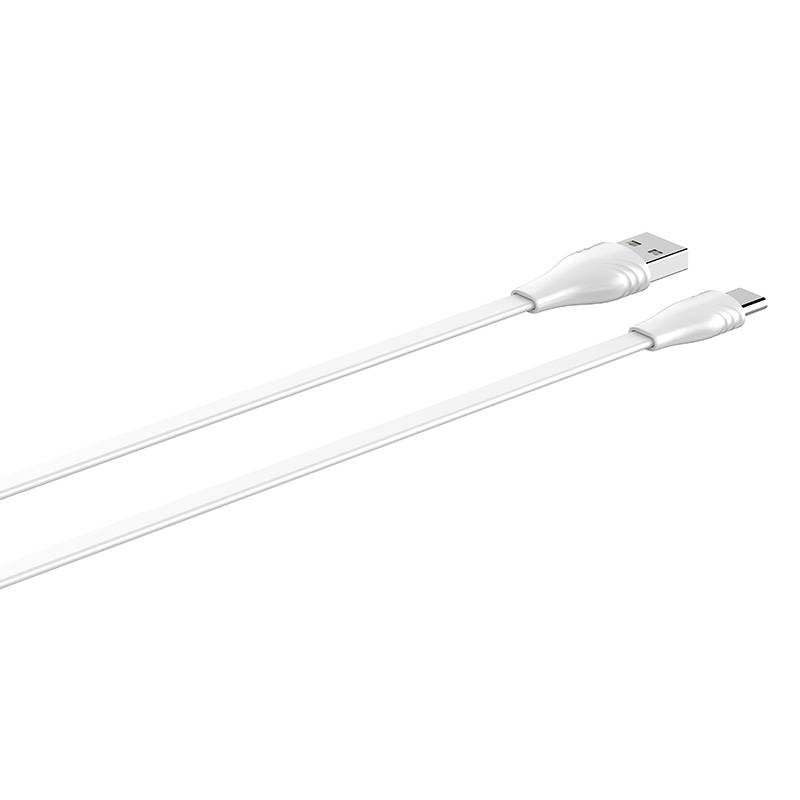 Cable USB to USB-C LDNIO LS552, 2.1A, 2m (white)